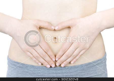 To use this stock image in your creative project, please select the size you need over to the right and click the "Add to Cart" button.
Your downloaded image will come with the Cutcaster watermark removed so don’t worry about the watermark you see on this page. Heart shaped hands on tummy stock photo, Woman showing heart shape with her hands on stomach by Elena Elisseeva