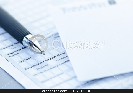 To use this stock image in your creative project, please select the size you need over to the right and click the "Add to Cart" button.
Your downloaded image will come with the Cutcaster watermark removed so don’t worry about the watermark you see on this page. Financial application form stock photo, Blank credit application form with envelope and pen close up by Elena Elisseeva