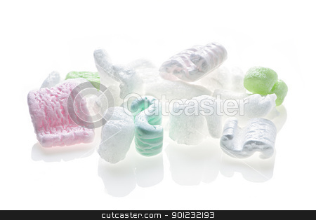 To use this stock image in your creative project, please select the size you need over to the right and click the "Add to Cart" button.
Your downloaded image will come with the Cutcaster watermark removed so don’t worry about the watermark you see on this page. Packing material stock photo, Styrofoam packing material pieces isolated on white background by Elena Elisseeva