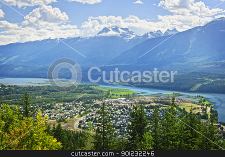 To use this stock image in your creative project, please select the size you need over to the right and click the "Add to Cart" button.
Your downloaded image will come with the Cutcaster watermark removed so don’t worry about the watermark you see on this page. View of Revelstoke in British Columbia, Canada stock photo, View of Revelstoke and Canadian Rockies in British Columbia, Canada by Elena Elisseeva