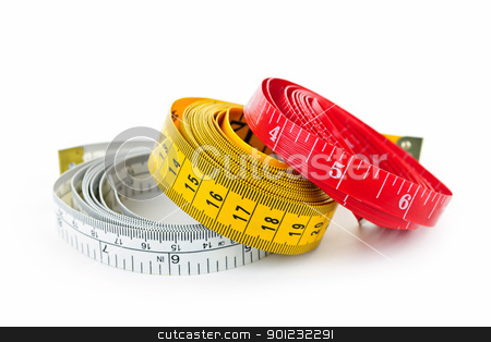 To use this stock image in your creative project, please select the size you need over to the right and click the "Add to Cart" button.
Your downloaded image will come with the Cutcaster watermark removed so don’t worry about the watermark you see on this page. Measuring tapes stock photo, Three colorful measuring tapes coiled on white background by Elena Elisseeva