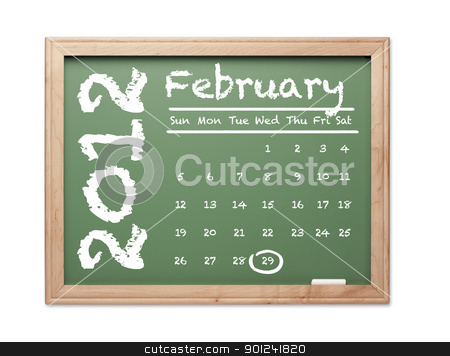 To use this stock image in your creative project, please select the size you need over to the right and click the "Add to Cart" button.
Your downloaded image will come with the Cutcaster watermark removed so don’t worry about the watermark you see on this page. February 2012 Calendar on Green Chalkboard stock photo, Month of February 2012 Calendar on Green Chalkboard Over White Background. by Andy Dean