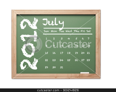 To use this stock image in your creative project, please select the size you need over to the right and click the "Add to Cart" button.
Your downloaded image will come with the Cutcaster watermark removed so don’t worry about the watermark you see on this page. July 2012 Calendar on Green Chalkboard stock photo, Month of July 2012 Calendar on Green Chalkboard Over White Background. by Andy Dean