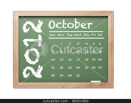 To use this stock image in your creative project, please select the size you need over to the right and click the "Add to Cart" button.
Your downloaded image will come with the Cutcaster watermark removed so don’t worry about the watermark you see on this page. October 2012 Calendar on Green Chalkboard stock photo, Month of October 2012 Calendar on Green Chalkboard Over White Background. by Andy Dean