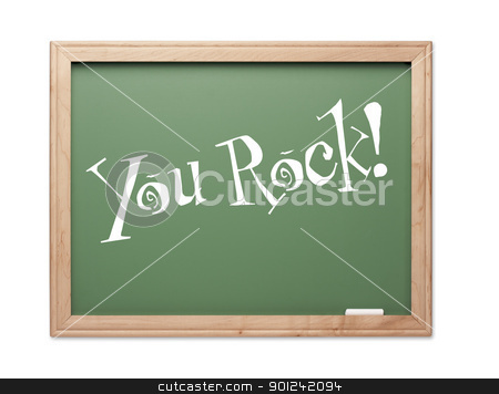 To use this stock image in your creative project, please select the size you need over to the right and click the "Add to Cart" button.
Your downloaded image will come with the Cutcaster watermark removed so don’t worry about the watermark you see on this page. You Rock! Green Chalk Board Kudos Series stock photo, You Rock! Green Chalk Board Kudos Series on a White Background. by Andy Dean