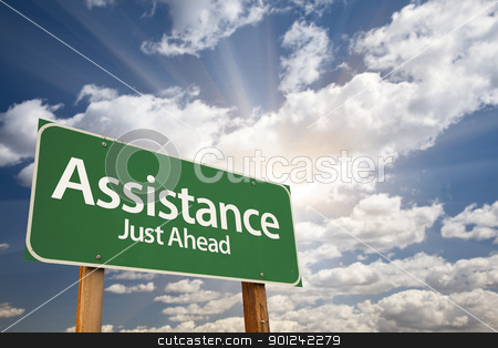 To use this stock image in your creative project, please select the size you need over to the right and click the "Add to Cart" button.
Your downloaded image will come with the Cutcaster watermark removed so don’t worry about the watermark you see on this page. Assistance Green Road Sign stock photo, Assistance, Just Ahead Green Road Sign Over Dramatic Sky, Clouds and Sunburst. by Andy Dean