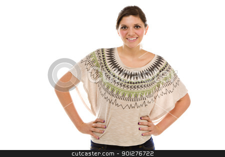 To use this stock image in your creative project, please select the size you need over to the right and click the "Add to Cart" button.
Your downloaded image will come with the Cutcaster watermark removed so don’t worry about the watermark you see on this page. Pretty Smiling Ethnic Female Portrait on White stock photo, Pretty Smiling Ethnic Female Portrait Isolated on a White Background. by Andy Dean