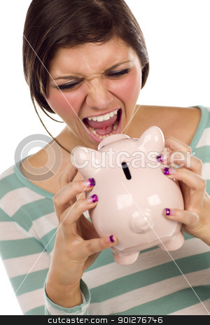 To use this stock image in your creative project, please select the size you need over to the right and click the "Add to Cart" button.
Your downloaded image will come with the Cutcaster watermark removed so don’t worry about the watermark you see on this page. Ethnic Female Yelling At Piggy Bank on White stock photo, Angry Ethnic Female Yelling At Her Piggy Bank Isolated on a White Background. by Andy Dean