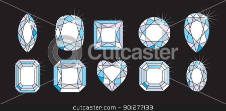 To use this stock image in your creative project, please select the size you need over to the right and click the "Add to Cart" button.
Your downloaded image will come with the Cutcaster watermark removed so don’t worry about the watermark you see on this page. Diamond Cuts and shapes stock vector clipart, Diamond Cuts and shapes by Christos Georghiou
