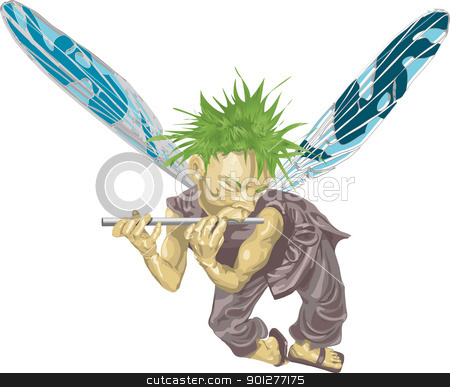 To use this stock image in your creative project, please select the size you need over to the right and click the "Add to Cart" button.
Your downloaded image will come with the Cutcaster watermark removed so don’t worry about the watermark you see on this page. flute fairy stock vector clipart, a fairy by Christos Georghiou