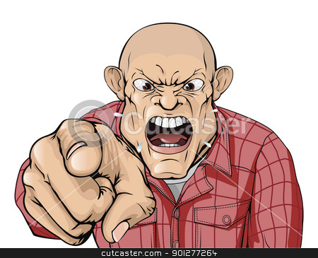 To use this stock image in your creative project, please select the size you need over to the right and click the "Add to Cart" button.
Your downloaded image will come with the Cutcaster watermark removed so don’t worry about the watermark you see on this page. Angry man with shaved head shouting and pointing stock vector clipart, An angry man with shaved head shouting and pointing by Christos Georghiou
