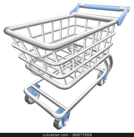 To use this stock image in your creative project, please select the size you need over to the right and click the "Add to Cart" button.
Your downloaded image will come with the Cutcaster watermark removed so don’t worry about the watermark you see on this page. A shiny shopping cart trolley vector illustration stock vector clipart, A shiny shopping cart trolley vector illustration with dynamic perspective. Can be used as an icon or illustration in its own right. by Christos Georghiou