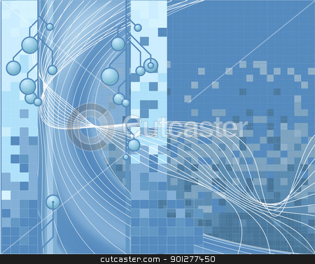 To use this stock image in your creative project, please select the size you need over to the right and click the "Add to Cart" button.
Your downloaded image will come with the Cutcaster watermark removed so don’t worry about the watermark you see on this page. techno background stock vector clipart, A blue vector corporate style technology background by Christos Georghiou