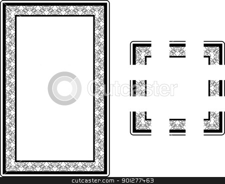 To use this stock image in your creative project, please select the size you need over to the right and click the "Add to Cart" button.
Your downloaded image will come with the Cutcaster watermark removed so don’t worry about the watermark you see on this page. Art Nouveau borders stock vector clipart, A Vector illustration of an Art Nouveau Style border frame; comes with seamlessly tillable component parts so you can make a frame to any size or aspect ratio. by Christos Georghiou
