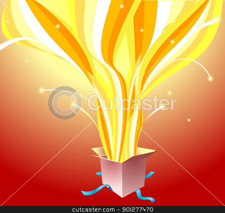 To use this stock image in your creative project, please select the size you need over to the right and click the "Add to Cart" button.
Your downloaded image will come with the Cutcaster watermark removed so don’t worry about the watermark you see on this page. surprise gift stock vector clipart, A gift with light and magic shooting out! by Christos Georghiou