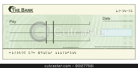 blank cheque illustration stock vector
