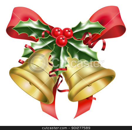 To use this stock image in your creative project, please select the size you need over to the right and click the "Add to Cart" button.
Your downloaded image will come with the Cutcaster watermark removed so don’t worry about the watermark you see on this page. festive bells and bows stock vector clipart, an illustration of festive bells and bows, with a sprig of holly, at christmas time by Christos Georghiou