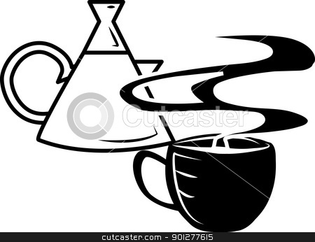 To use this stock image in your creative project, please select the size you need over to the right and click the "Add to Cart" button.
Your downloaded image will come with the Cutcaster watermark removed so don’t worry about the watermark you see on this page. Coffee Illustration stock vector clipart, A coffee cup and steaming cup of coffee. by Christos Georghiou