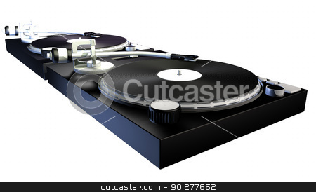 To use this stock image in your creative project, please select the size you need over to the right and click the "Add to Cart" button.
Your downloaded image will come with the Cutcaster watermark removed so don’t worry about the watermark you see on this page. decks 3d illustration stock photo, 3D render of a DJs decks by Christos Georghiou