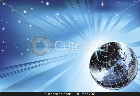 To use this stock image in your creative project, please select the size you need over to the right and click the "Add to Cart" button.
Your downloaded image will come with the Cutcaster watermark removed so don’t worry about the watermark you see on this page. Sun rising over night time planet earth background stock vector clipart, The sun rising over night time planet earth globe with city lights background by Christos Georghiou