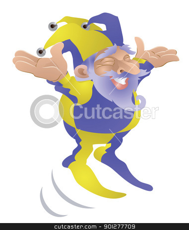 To use this stock image in your creative project, please select the size you need over to the right and click the "Add to Cart" button.
Your downloaded image will come with the Cutcaster watermark removed so don’t worry about the watermark you see on this page. Funny Jester illustration stock vector clipart, An illustration of a cute old jester by Christos Georghiou