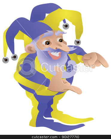 To use this stock image in your creative project, please select the size you need over to the right and click the "Add to Cart" button.
Your downloaded image will come with the Cutcaster watermark removed so don’t worry about the watermark you see on this page. Funny Jester illustration stock vector clipart, An illustration of a cute old jester by Christos Georghiou