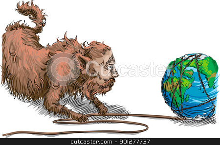 To use this stock image in your creative project, please select the size you need over to the right and click the "Add to Cart" button.
Your downloaded image will come with the Cutcaster watermark removed so don’t worry about the watermark you see on this page. Fat cat stock vector clipart, Conceptual piece, big business fat cat unwinding the earth like a ball of twine. Striping it of its natural resources. by Christos Georghiou