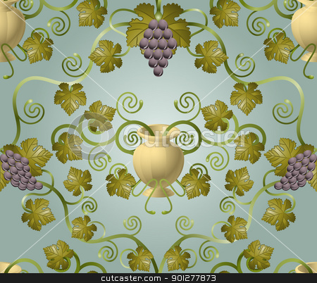 To use this stock image in your creative project, please select the size you need over to the right and click the "Add to Cart" button.
Your downloaded image will come with the Cutcaster watermark removed so don’t worry about the watermark you see on this page. grapetile12 stock vector clipart, Beautiful vine leaf and urn seamless tile. Designed to look at its best when tiled.
by Christos Georghiou