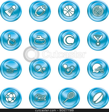 To use this stock image in your creative project, please select the size you need over to the right and click the "Add to Cart" button.
Your downloaded image will come with the Cutcaster watermark removed so don’t worry about the watermark you see on this page. sports icons stock vector clipart, series of icons or design elements relating to sports by Christos Georghiou