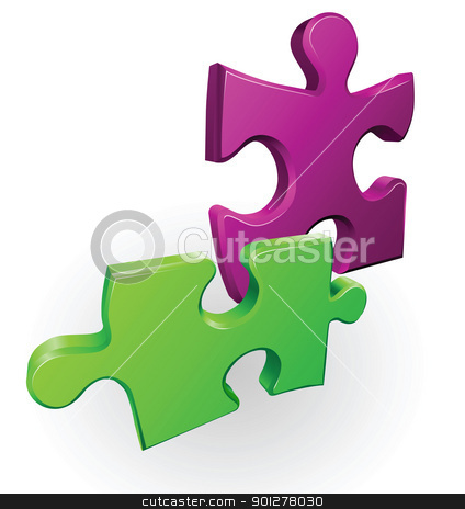 To use this stock image in your creative project, please select the size you need over to the right and click the "Add to Cart" button.
Your downloaded image will come with the Cutcaster watermark removed so don’t worry about the watermark you see on this page. jigsaw pieces stock vector clipart, Illustration of two jigsaw puzzle pieces by Christos Georghiou