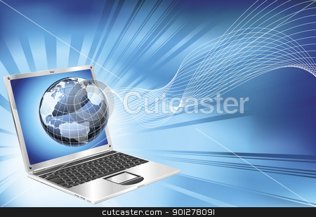 To use this stock image in your creative project, please select the size you need over to the right and click the "Add to Cart" button.
Your downloaded image will come with the Cutcaster watermark removed so don’t worry about the watermark you see on this page. Laptop word map globe business background stock vector clipart, A blue laptop word map globe business concept background illustration.
by Christos Georghiou