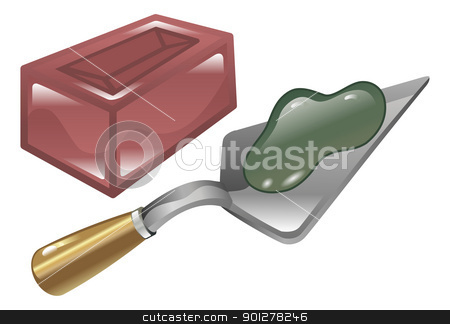 To use this stock image in your creative project, please select the size you need over to the right and click the "Add to Cart" button.
Your downloaded image will come with the Cutcaster watermark removed so don’t worry about the watermark you see on this page. Brick mortar and trowel illustration stock vector clipart, Red brick mortar and trowel shiny icon illustration
by Christos Georghiou