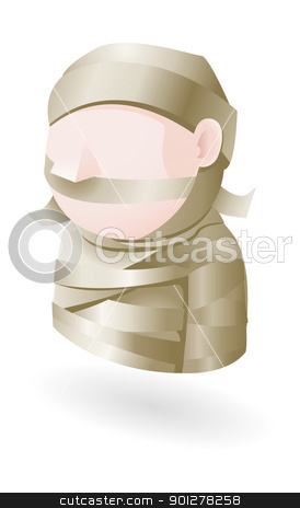 To use this stock image in your creative project, please select the size you need over to the right and click the "Add to Cart" button.
Your downloaded image will come with the Cutcaster watermark removed so don’t worry about the watermark you see on this page. mummy illustration stock vector clipart, Illustration of a mummy by Christos Georghiou