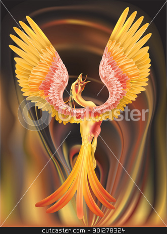 To use this stock image in your creative project, please select the size you need over to the right and click the "Add to Cart" button.
Your downloaded image will come with the Cutcaster watermark removed so don’t worry about the watermark you see on this page. phoenix illustration stock vector clipart, A phoenix rising from the ashes by Christos Georghiou