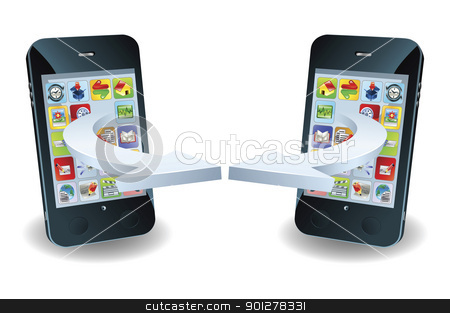 To use this stock image in your creative project, please select the size you need over to the right and click the "Add to Cart" button.
Your downloaded image will come with the Cutcaster watermark removed so don’t worry about the watermark you see on this page. Smartphones communicating stock vector clipart, Smartphones communicating via wireless technology concept by Christos Georghiou