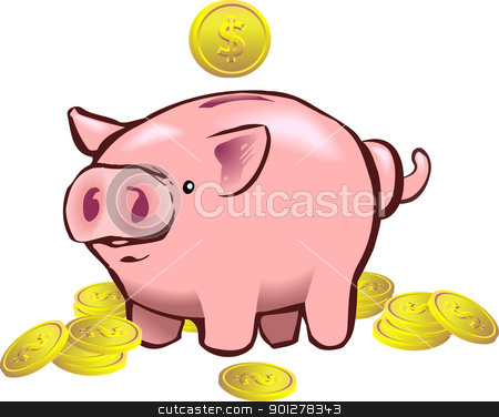 To use this stock image in your creative project, please select the size you need over to the right and click the "Add to Cart" button.
Your downloaded image will come with the Cutcaster watermark removed so don’t worry about the watermark you see on this page. piggy bank moneybox stock vector clipart, a piggy bank with a coin going into it. by Christos Georghiou