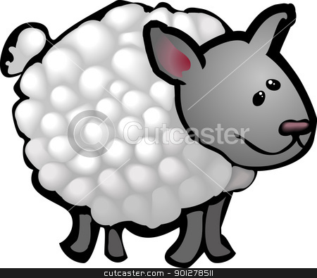 To use this stock image in your creative project, please select the size you need over to the right and click the "Add to Cart" button.
Your downloaded image will come with the Cutcaster watermark removed so don’t worry about the watermark you see on this page. cute sheep illustration stock vector clipart, A cute sheep in a rough and ready style! No meshes used, all blends or gradients. by Christos Georghiou
