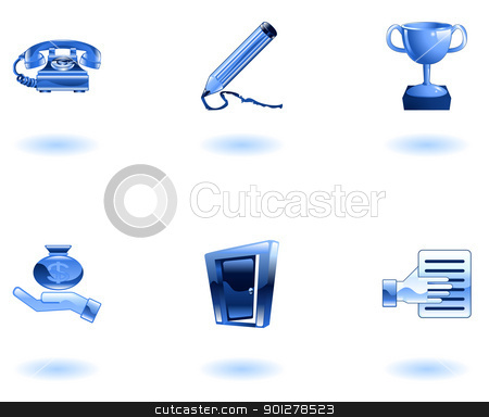 To use this stock image in your creative project, please select the size you need over to the right and click the "Add to Cart" button.
Your downloaded image will come with the Cutcaster watermark removed so don’t worry about the watermark you see on this page. Glossy Business and Office Icon Set stock vector clipart, A set of glossy business and office icons
by Christos Georghiou