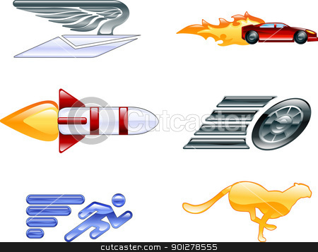 To use this stock image in your creative project, please select the size you need over to the right and click the "Add to Cart" button.
Your downloaded image will come with the Cutcaster watermark removed so don’t worry about the watermark you see on this page. Shiny speed and efficiency concept icons stock vector clipart, A conceptual icon set relating to speed, being fast, and or efficient. by Christos Georghiou