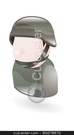 To use this stock image in your creative project, please select the size you need over to the right and click the "Add to Cart" button.
Your downloaded image will come with the Cutcaster watermark removed so don’t worry about the watermark you see on this page. Iillustration of a modern soldier stock vector clipart, An illustration of a modern soldier by Christos Georghiou