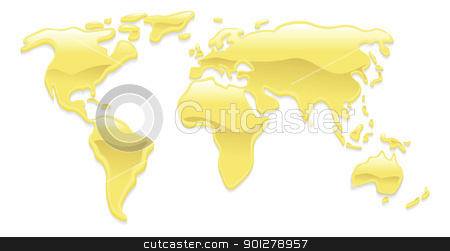 To use this stock image in your creative project, please select the size you need over to the right and click the "Add to Cart" button.
Your downloaded image will come with the Cutcaster watermark removed so don’t worry about the watermark you see on this page. Liquid gold world map stock vector clipart, A world map with liquid gold droplets forming the continents by Christos Georghiou