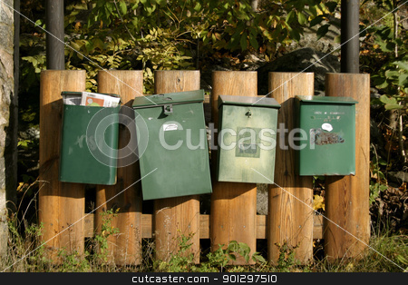 To use this stock image in your creative project, please select the size you need over to the right and click the "Add to Cart" button.
Your downloaded image will come with the Cutcaster watermark removed so don’t worry about the watermark you see on this page. Mail Box stock photo, 4 mail boxes in Oslo, norway. by Tyler Olson