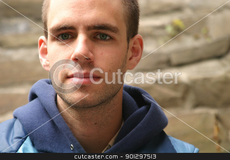 To use this stock image in your creative project, please select the size you need over to the right and click the "Add to Cart" button.
Your downloaded image will come with the Cutcaster watermark removed so don’t worry about the watermark you see on this page. Male Portrait stock photo, Standard male portrait by Tyler Olson