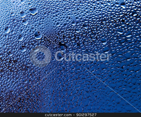 To use this stock image in your creative project, please select the size you need over to the right and click the "Add to Cart" button.
Your downloaded image will come with the Cutcaster watermark removed so don’t worry about the watermark you see on this page. Water Droplet Texture stock photo, Water droplets on a plane of glass with a blue background by Tyler Olson
