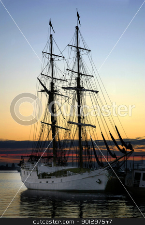 To use this stock image in your creative project, please select the size you need over to the right and click the "Add to Cart" button.
Your downloaded image will come with the Cutcaster watermark removed so don’t worry about the watermark you see on this page. Tall Ship at Sundown stock photo, Tall ship at sundown in the Oslo Fjord, Norway by Tyler Olson