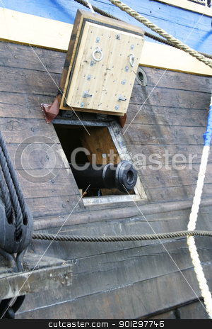 To use this stock image in your creative project, please select the size you need over to the right and click the "Add to Cart" button.
Your downloaded image will come with the Cutcaster watermark removed so don’t worry about the watermark you see on this page. Canon stock photo, Canon on a large ship by Tyler Olson