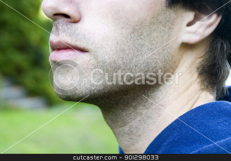 To use this stock image in your creative project, please select the size you need over to the right and click the "Add to Cart" button.
Your downloaded image will come with the Cutcaster watermark removed so don’t worry about the watermark you see on this page. Male Mouth stock photo, The mouth of a male with slight stubble by Tyler Olson