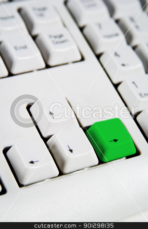 To use this stock image in your creative project, please select the size you need over to the right and click the "Add to Cart" button.
Your downloaded image will come with the Cutcaster watermark removed so don’t worry about the watermark you see on this page. Arrow Keys Right Green stock photo, Arrow keys on a desktop computer keyboard with the Right arrow green by Tyler Olson