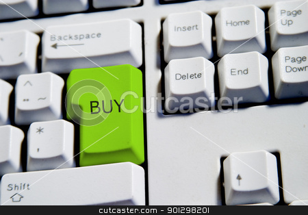 To use this stock image in your creative project, please select the size you need over to the right and click the "Add to Cart" button.
Your downloaded image will come with the Cutcaster watermark removed so don’t worry about the watermark you see on this page. Green Buy Key stock photo, Computer Keyboard from a desktop computer with the enter key highlighted in green with the word buy by Tyler Olson