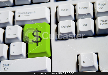 To use this stock image in your creative project, please select the size you need over to the right and click the "Add to Cart" button.
Your downloaded image will come with the Cutcaster watermark removed so don’t worry about the watermark you see on this page. Dollar Sign Enter stock photo, Computer Keyboard from a desktop computer with the enter key highlighted in green with a $ sign on it by Tyler Olson